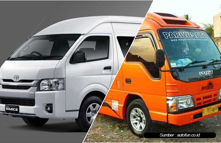 Toyota Hiace dan Isuzu Elf